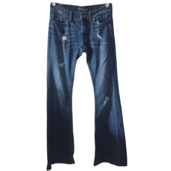 "London" Misses (0) Vintage Midrise Boorcut Distressed Jeans Excellent Co… - Picture 1 of 7